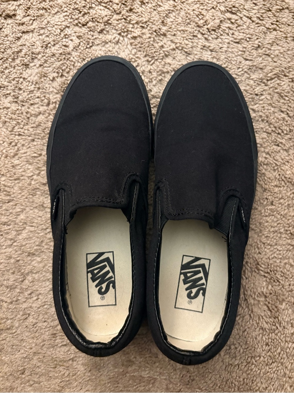 Vans Classic Slip-On Canvas Loafers - Black